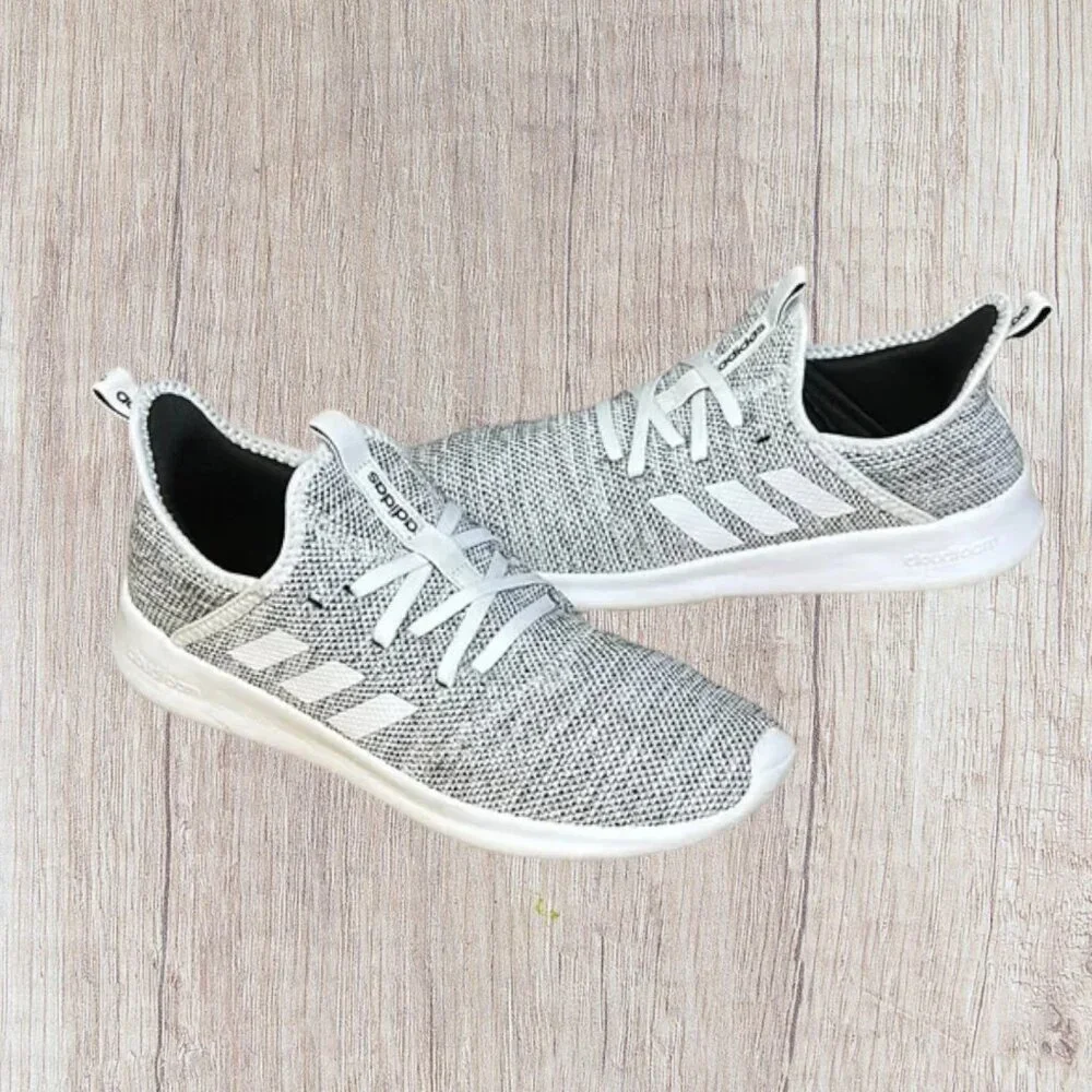 Adidas CloudFoam White-Black Pure Running Jogging Walking Shoes Women's Size 8.5